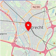 A map showing where the Jaarbeurs Utrecht is located